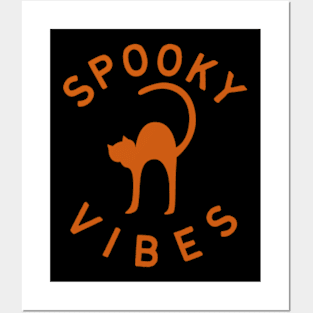 spooky vibes cat Posters and Art